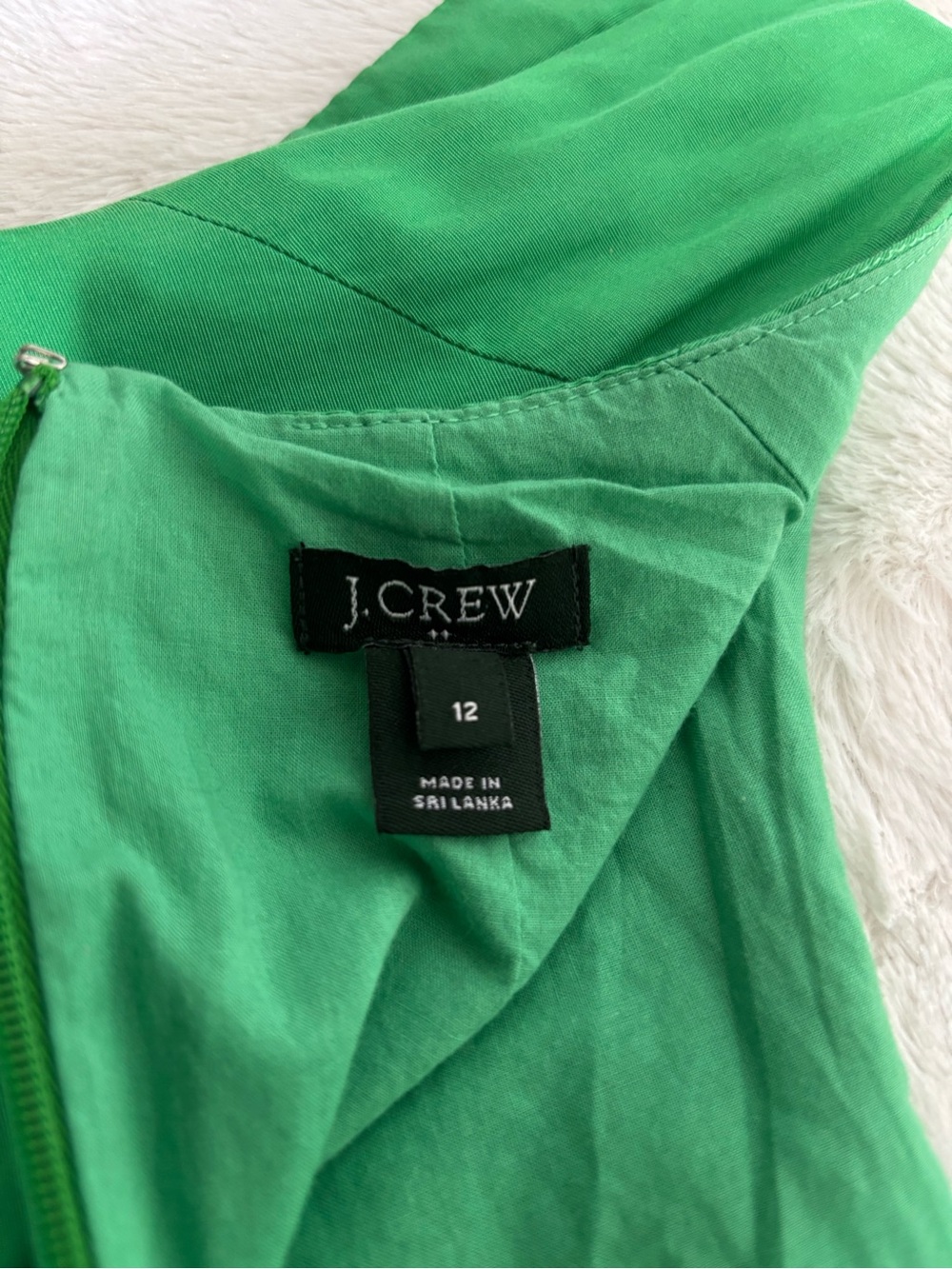 J. Crew Sleeveless Emerald Green Day Dress - Picture 5 of 6